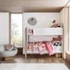 M18494WNX,TipToe Bunk Bed in White and Washed Natural