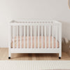 M6601W,Maki Full-Size Folding Crib w/Toddler Bed Conversion Kit in White Finish