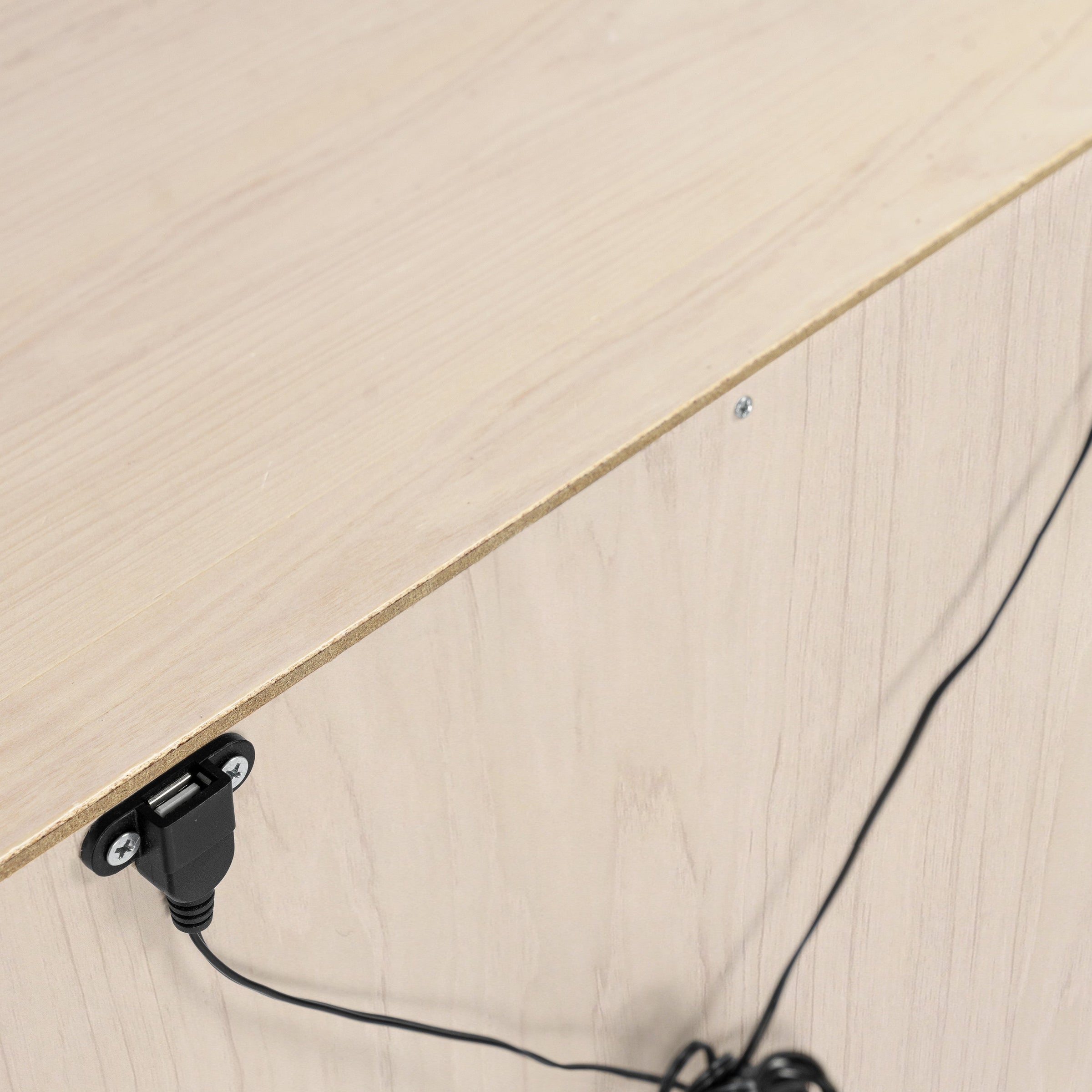 M4260NXW,Hudson Nightstand with USB Port in Washed Natural / White