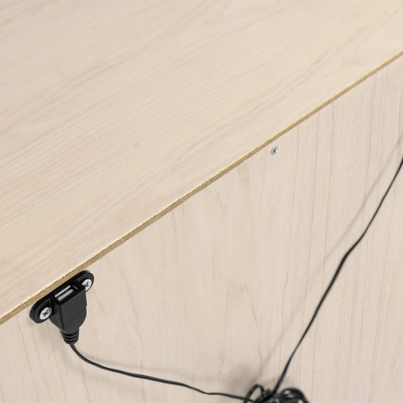 M4260NXW,Hudson Nightstand with USB Port in Washed Natural / White