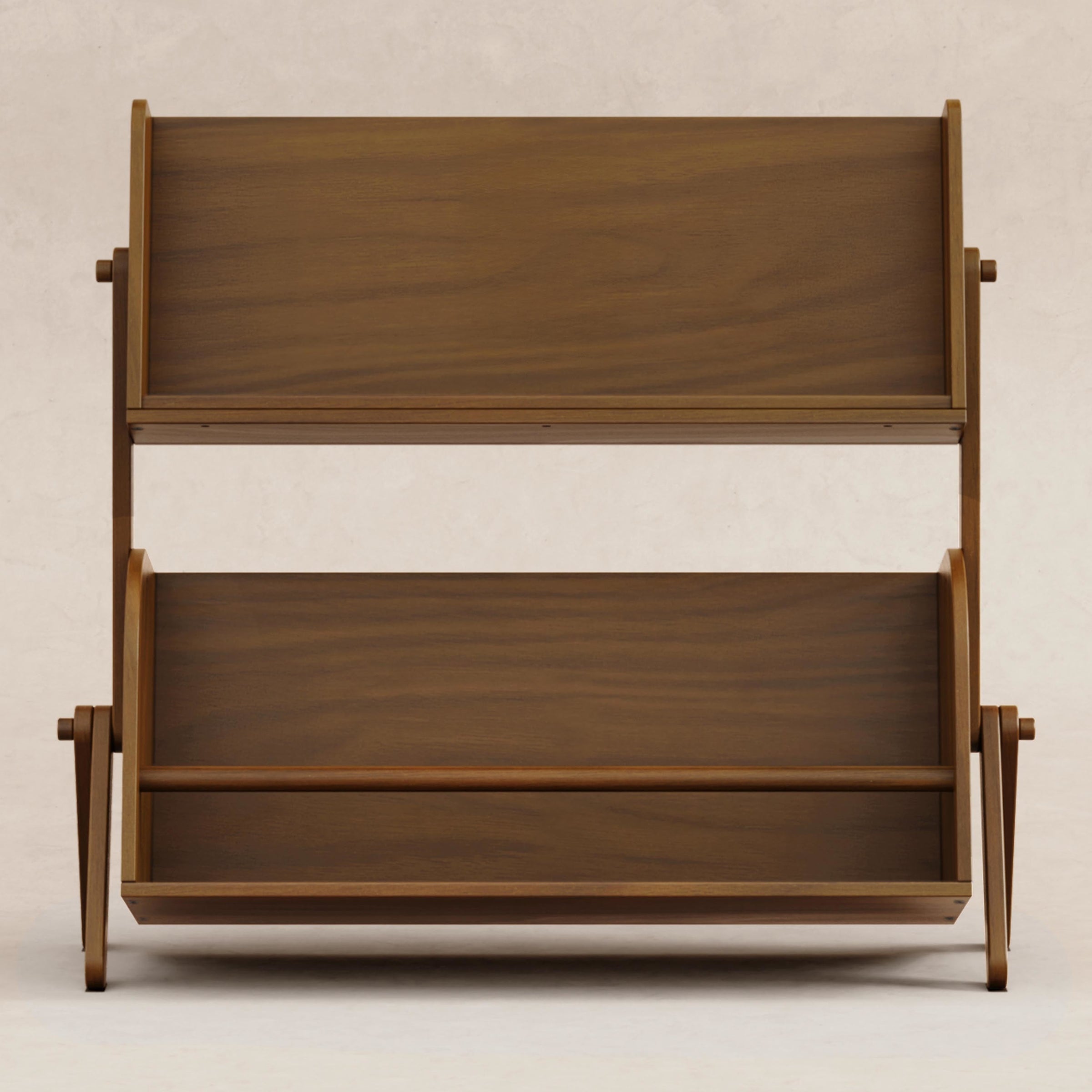 M10611NL,Tally Storage and Bookshelf in Natural Walnut