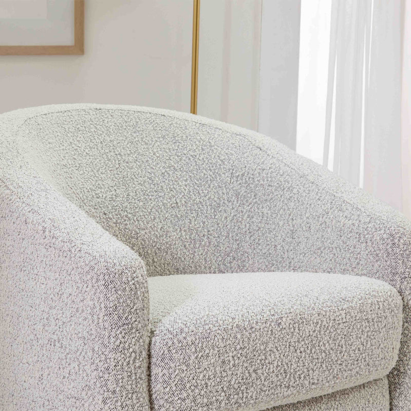 M5887BWB,Madison Swivel Glider in Black White Boucle