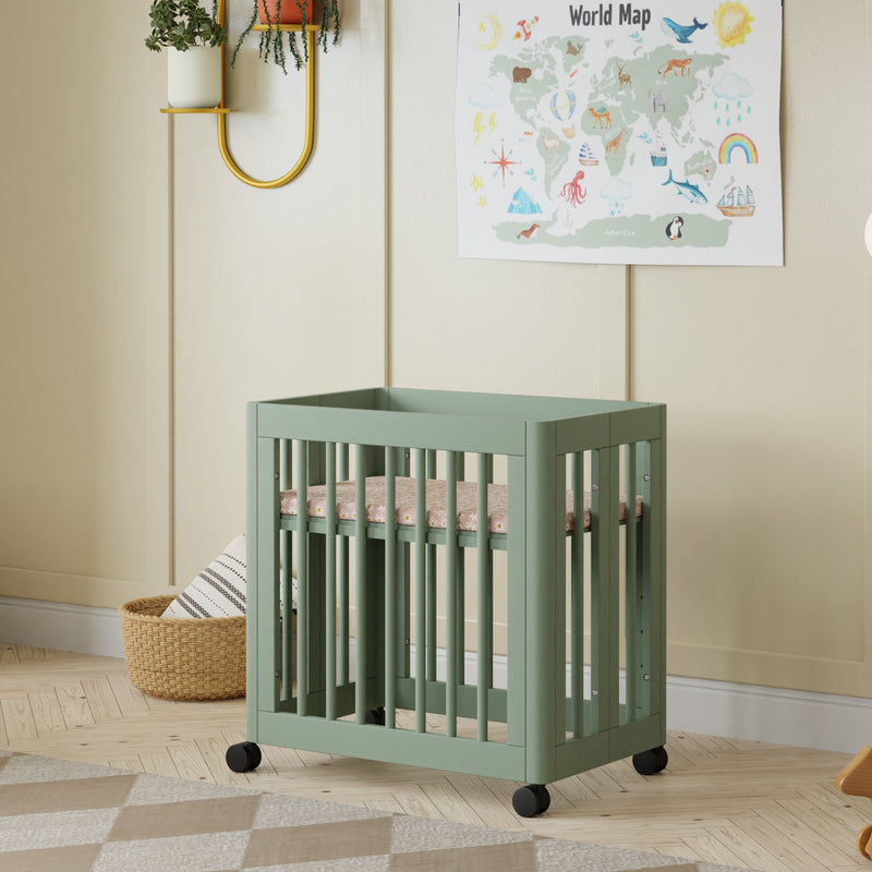 M23401LS,Yuzu 8-in-1 Convertible Crib w/All-Stages Conversion Kits in Light Sage