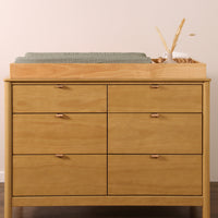 T29737MCA,Matcha Quilted Muslin Changing Pad Cover in GOTS Certified Organic Cotton