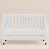 M6601W,Maki Full-Size Folding Crib w/Toddler Bed Conversion Kit in White Finish