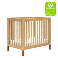 M12998HYVTL,Gelato 4-in-1 Convertible Mini Crib and Twin bed in Honey with Vegan Tan Leather Feet