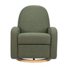 M23188OBLB,Nami Glider Recliner w/ Electronic Control and USB in Olive Boucle w/Light Wood Base
