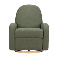 M23188OBLB,Nami Glider Recliner w/ Electronic Control and USB in Olive Boucle w/Light Wood Base
