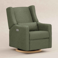 M11288OBLB,Kiwi Glider Recliner w/ Electronic Control and USB in Olive Boucle w/Light Wood Base