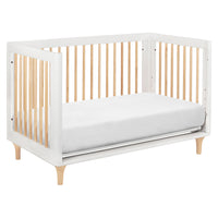 M9001WN,Lolly 3-in-1 Convertible Crib w/Toddler Bed Conversion Kit in White/Natural