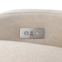 M23188PBEWLB,Nami Glider Recliner w/ Electronic Control and USB in Performance Beach Eco-Weave w/ Light Wood Base