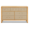 M24816HYPSEW,Eloise 7-Drawer Assembled Dresser in Honey & Performance Sand Eco-Weave