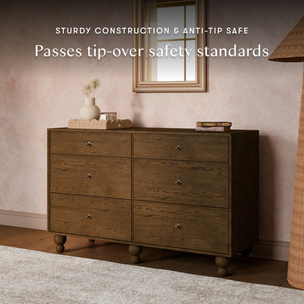 M33316TE,Nate Berkus x Babyletto Astre 6-Drawer Dresser in Toffee