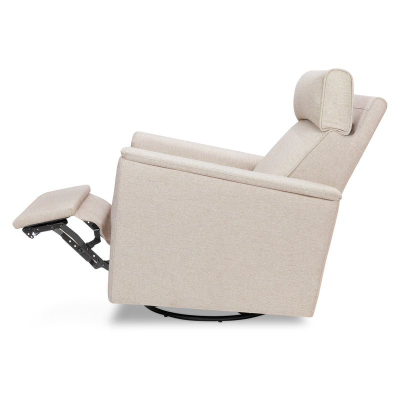 M17183PBEW,Willa Deluxe Power Glider Recliner w/Heat&Massage in Performance Beach Eco-Weave