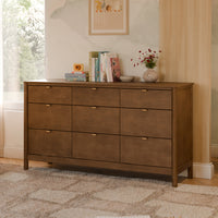 M25928NL,Bondi 9-Drawer Assembled Dresser in Natural Walnut