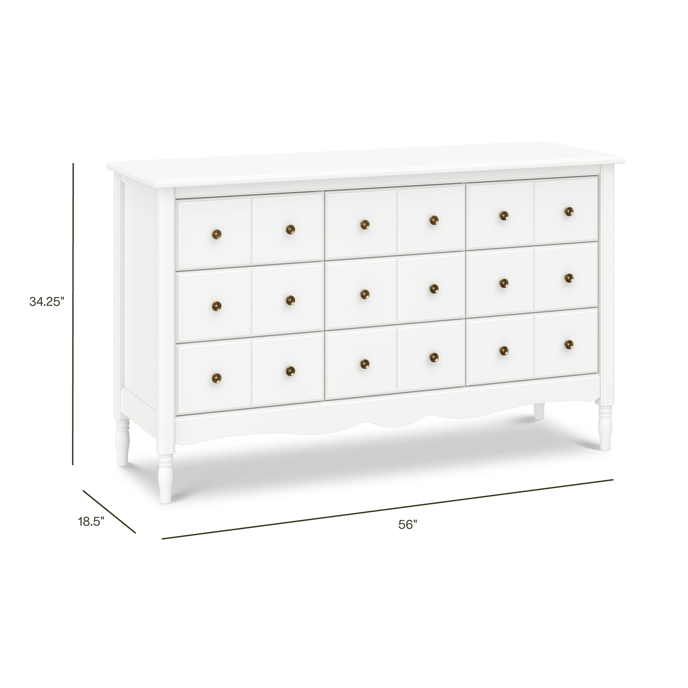 M7128RW,Liberty 9-Drawer Assembled Dresser in Warm White
