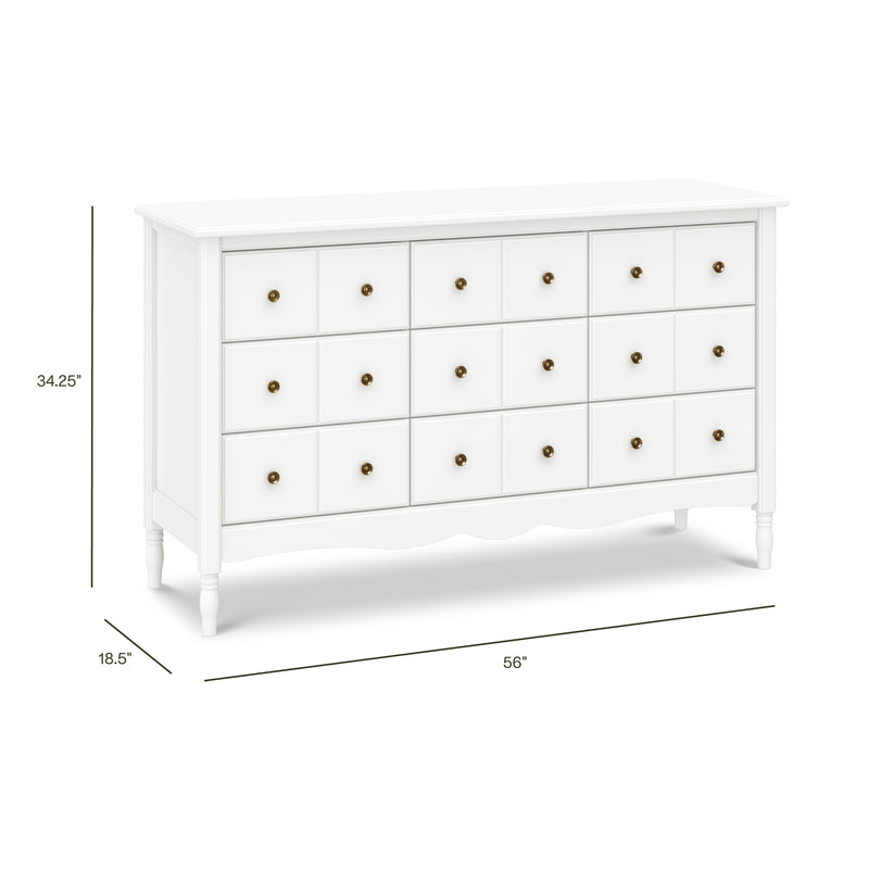 M7128RW,Liberty 9-Drawer Assembled Dresser in Warm White