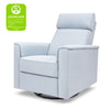 M17183PCET,Willa Deluxe Power Glider Recliner w/Heat&Massage in Performance Blue Chambray Eco-Twill