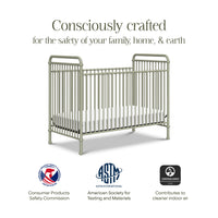 M15501HS,Abigail 3-in-1 Convertible Crib in Heirloom Sage