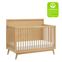 M15901HY,Palma Mid-Century 4-in-1 Convertible Crib w/ Toddler Bed Conversion in Honey