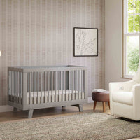 M4201G,Hudson 3-in-1 Convertible Crib w/Toddler Bed Conversion Kit in Grey Finish
