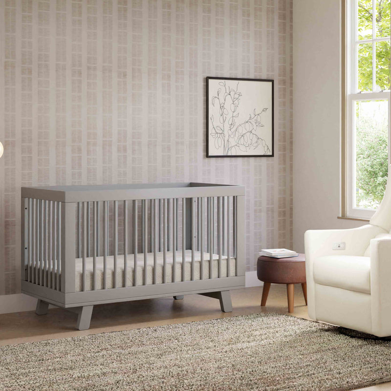 M4201G,Hudson 3-in-1 Convertible Crib w/Toddler Bed Conversion Kit in Grey Finish