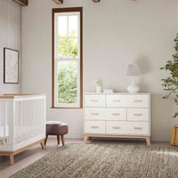M5826WNX,Scoot 6-Drawer Dresser in White/Washed Natural