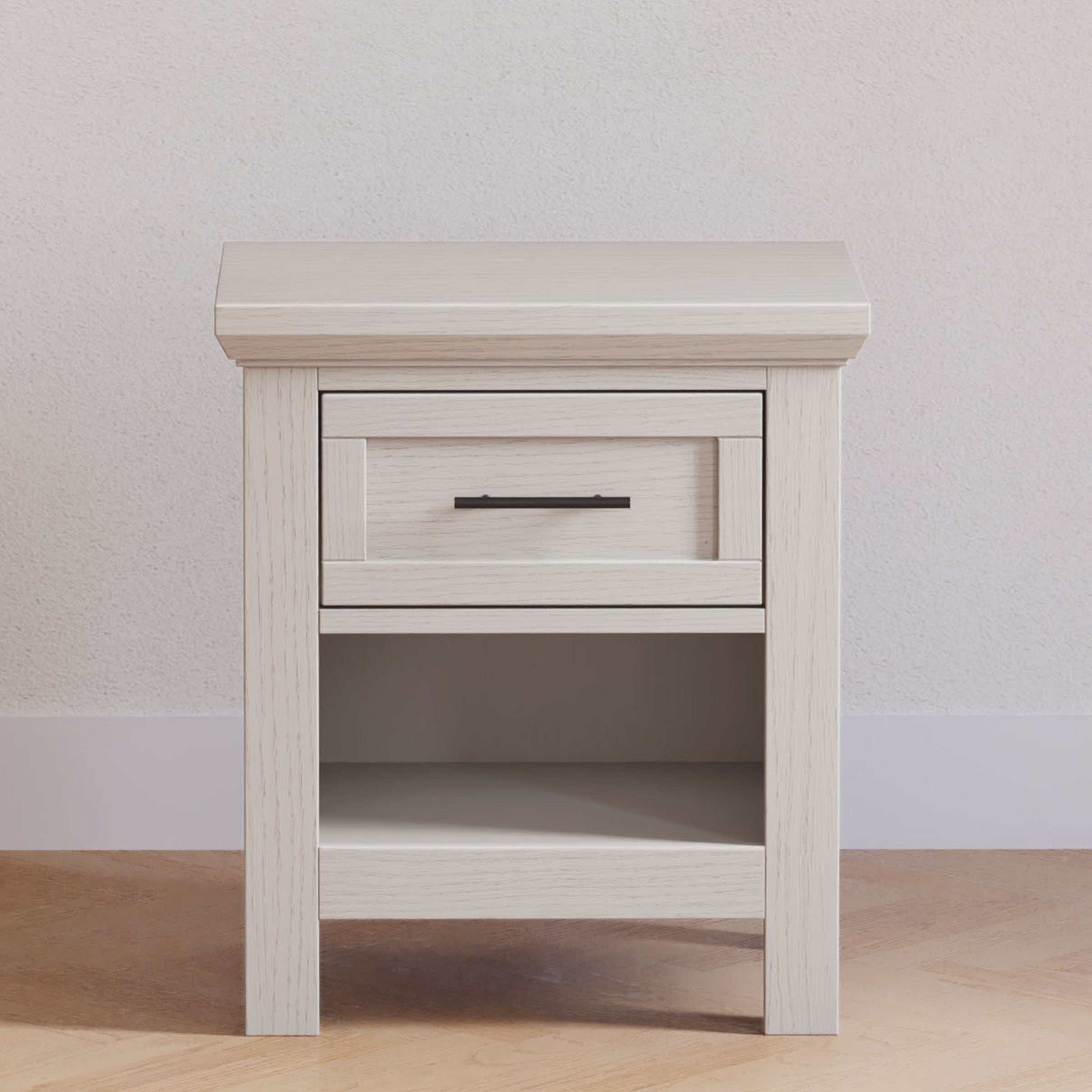 B14560WDF,Emory Farmhouse Nightstand in White Driftwood