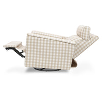 M17182TGH,Willa Pro Power Glider Recliner w/ Power Lumbar in Tan Gingham
