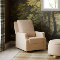 M22287CSG,Crewe Recliner and Swivel Glider in Chai Shearling