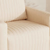 M26687PCMEWDB,Poe Channeled Swivel Glider in Performance Cream Eco-Weave w/ Dark Wood Base