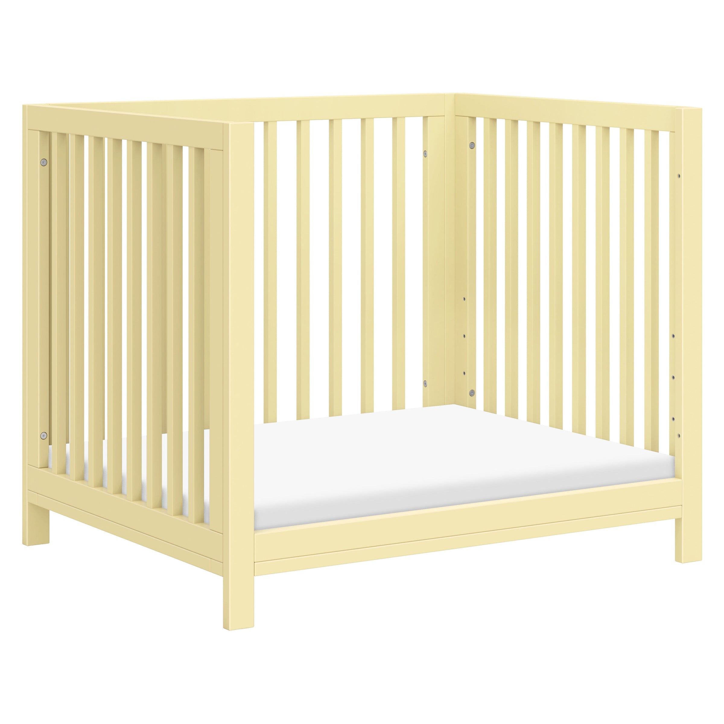 M30880PY,Rolli 9-in-1 Convertible All-Stages?? Crib w/ Bassinet & Toddler Bed Kits in Pale Yellow
