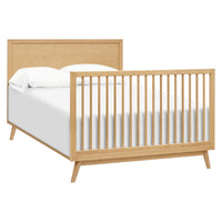 M15901HY,Palma Mid-Century 4-in-1 Convertible Crib w/ Toddler Bed Conversion in Honey