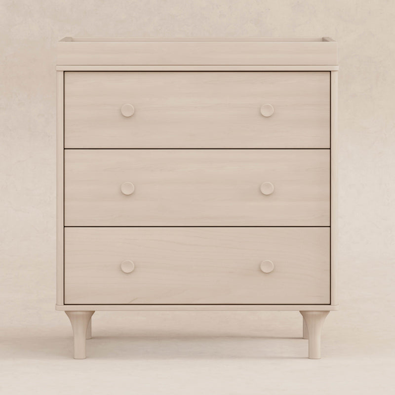 M9023NX,Lolly 3-Drawer Changer Dresser w/Removable Changing Tray in Washed Natural