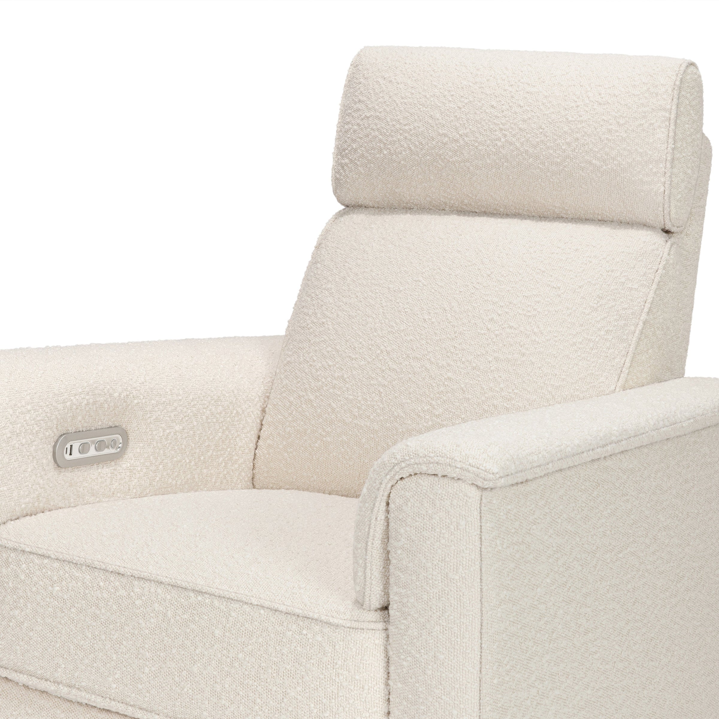 M17186PWB,Willa Plus Power Glider Recliner w/ Power Headrest in Performance Ivory Boucle