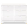 M26716RW,Brimsley Tambour 6-Drawer Assembled Dresser in Warm White