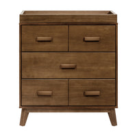 M5823NL,Scoot 3-Drawer Changer Dresser in Natural Walnut