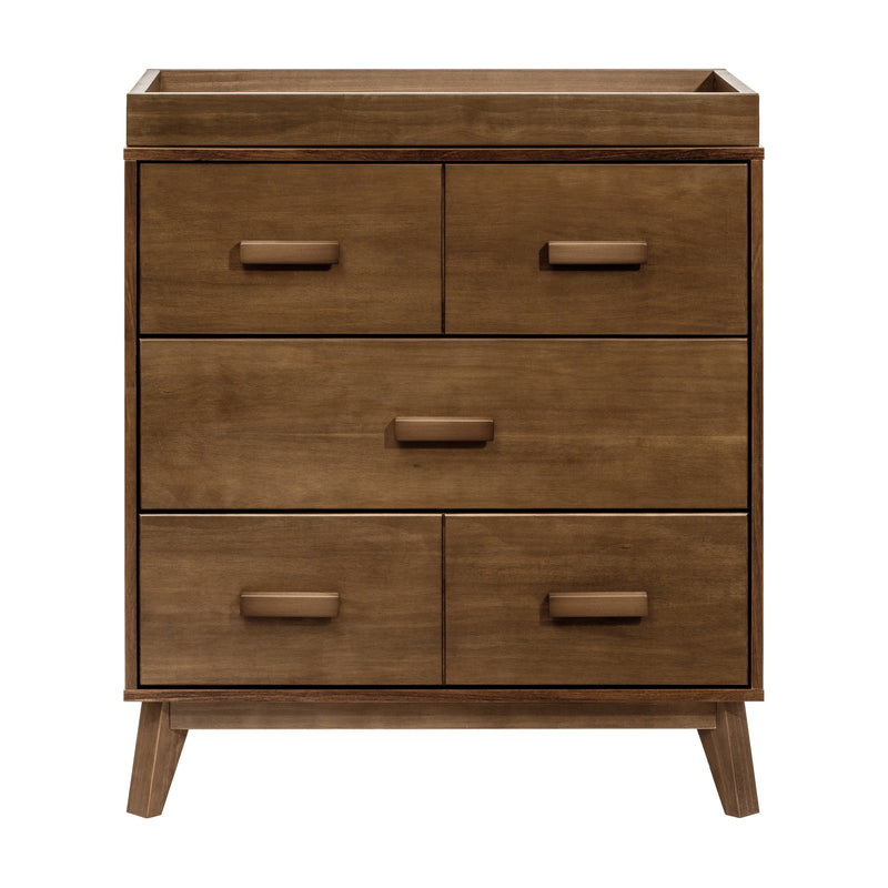M5823NL,Scoot 3-Drawer Changer Dresser in Natural Walnut