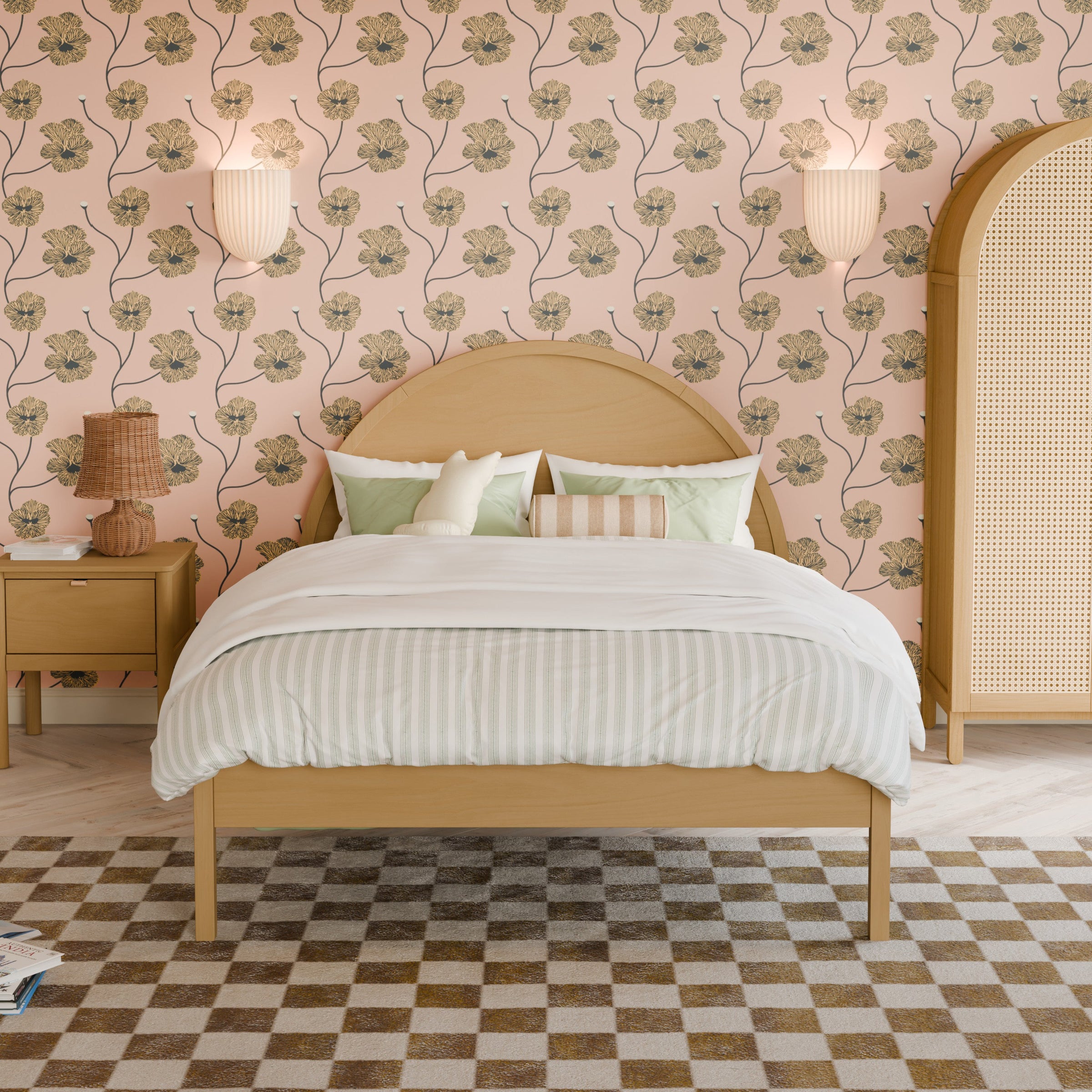 M25996HY,Bondi Full Bed in Honey