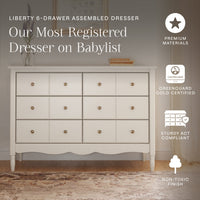M7116RW,Liberty 6-Drawer Assembled Dresser in Warm White