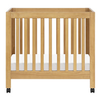 M6698HY,Origami Mini Crib in Honey