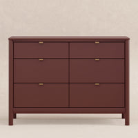 M25616CR,Bondi 6-Drawer Assembled Dresser in Crimson