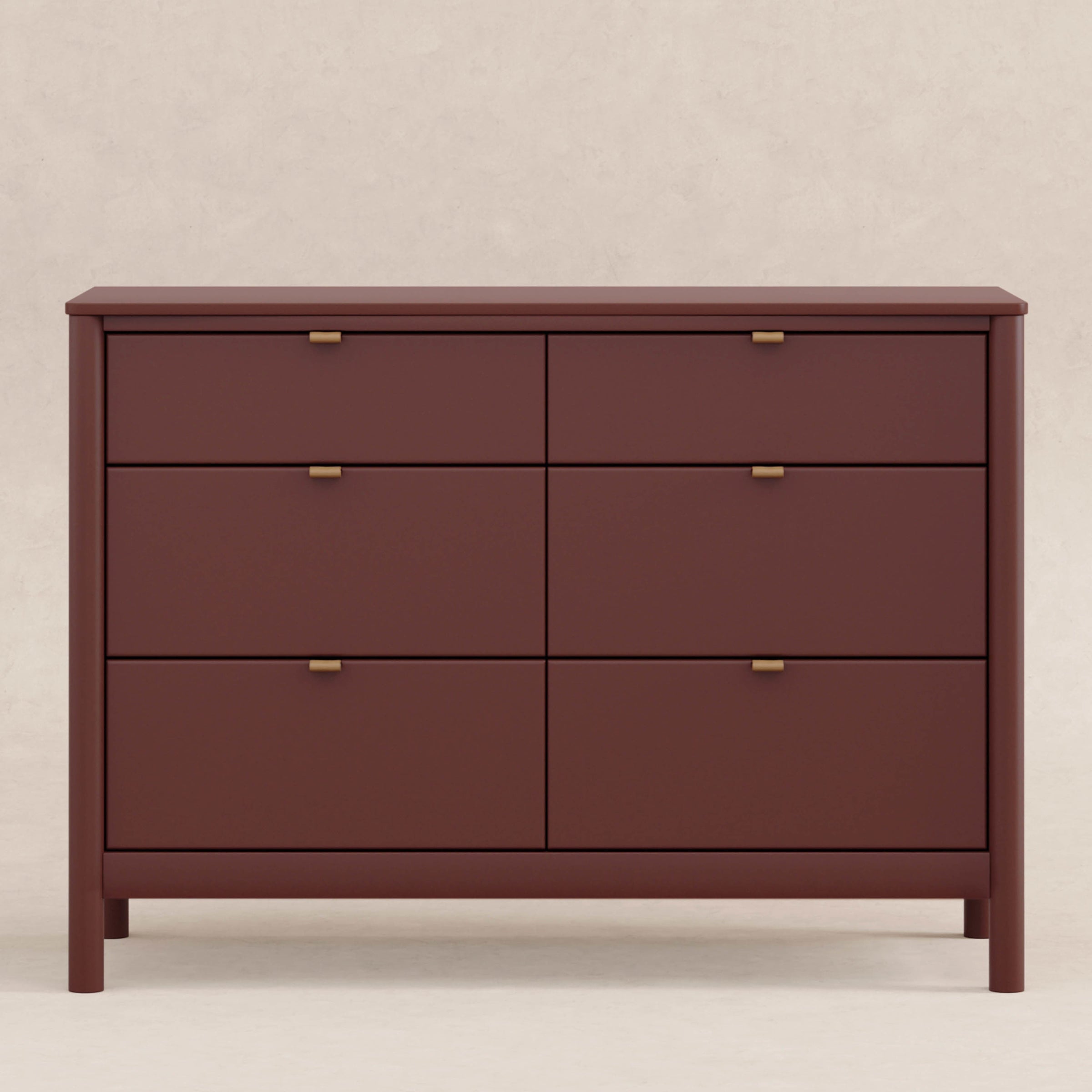 M25616CR,Bondi 6-Drawer Assembled Dresser in Crimson