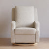 M22287WBLB,Crewe Recliner and Swivel Glider in Ivory Boucle w/Light Wood Base