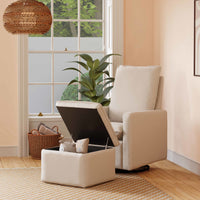 M20985PCMEW,Cali Storage Ottoman in Performance Cream Eco-Weave