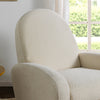 M23188WBLB,Nami Glider Recliner w/ Electronic Control and USB in Ivory Boucle w/Light Wood Base