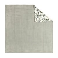 T28239,Olive Branches Muslin Quilt in GOTS Certified Organic Cotton