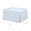 M21785BGH,Crawford Gliding Ottoman in Blue Gingham