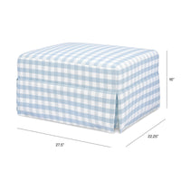 M21785BGH,Crawford Gliding Ottoman in Blue Gingham