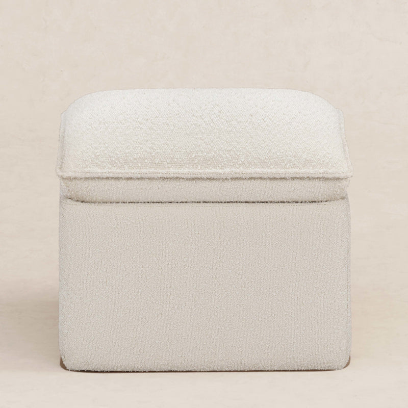 M20985WB,Cali Storage Ottoman in Ivory Boucle